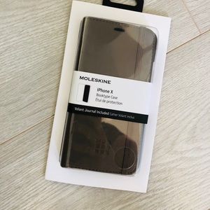 Moleskine iPhone X case, brown leather